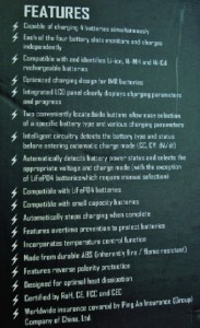 features of the Nitecore D4 charger