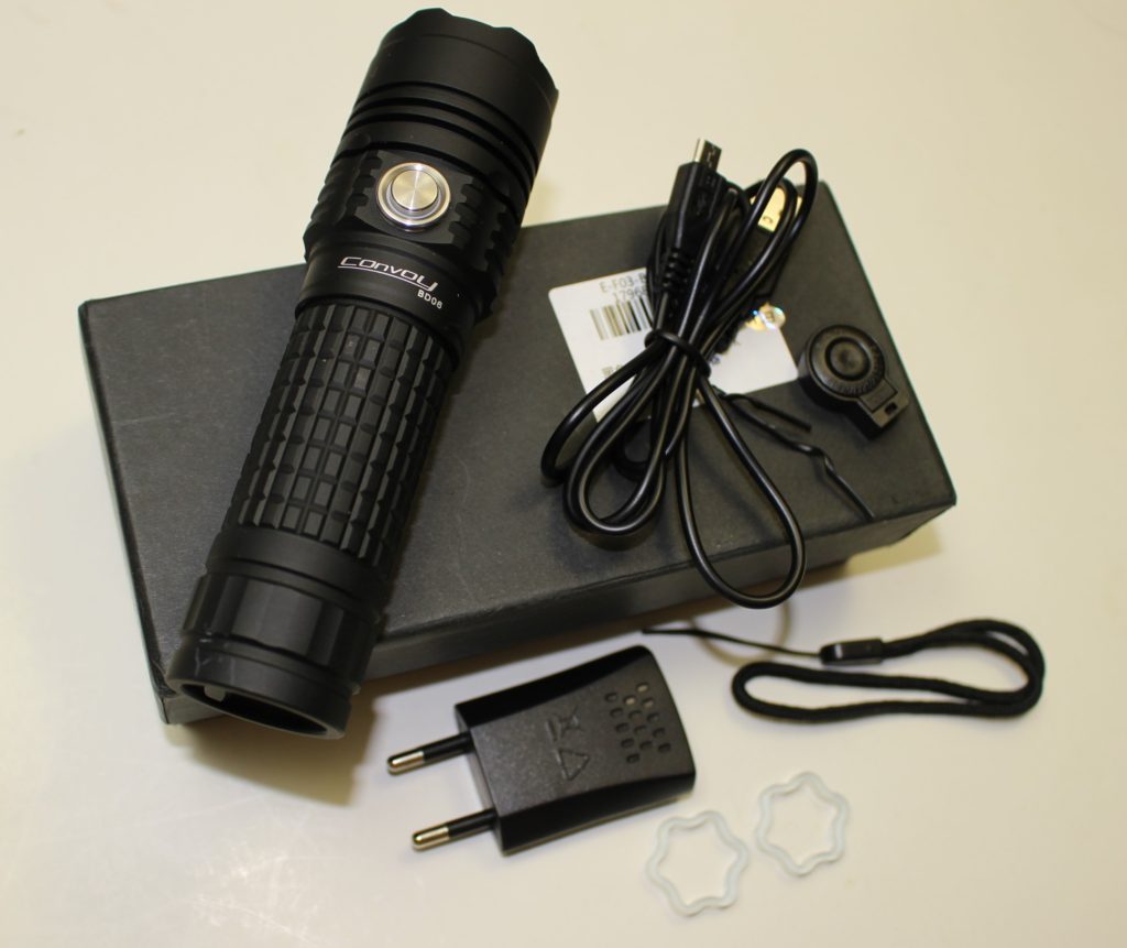 The box, light & accessories